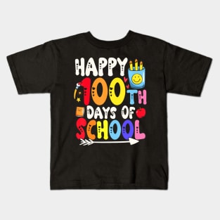 100 Days Of School Teacher And Student Kids T-Shirt